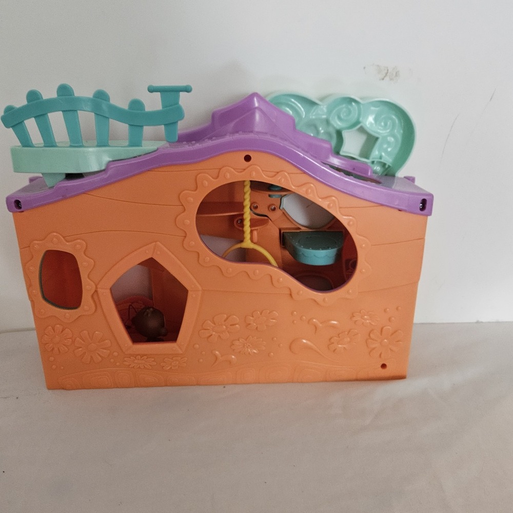 Hasbro LPS Littlest Pet Shop Orange Club Tree House Play Set *Read 2007 2 Pets - Picture 9 of 10